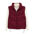 thumbnail image 2 of Quilted Jackets for Women Sleeveless Lightweight Zip Up Puffer Vest Winter Warm Stand Collar Gilet with Pockets Outdoor Casual, 2 of 3