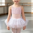 thumbnail image 2 of Girls Camisole Tutu Leotard with Sparkle Mesh and Bow Straps,Ballet Dance Dress, 2 of 7