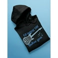 thumbnail image 3 of Smartprints Mens Graphic Hoodie Black - Go Where The Guitar Takes You Cotton Blend Regular Fit, 3 of 4