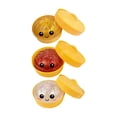 thumbnail image 1 of Ensemble de Jouets en Slime en Forme de Ravioli Mignon avec Visage Souriant dans des Contenants Ronds pour Jeu Sensoriel et Soulagement du Stress, 1 of 6