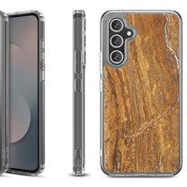 Shockproof Protective Phone Case Cover for Samsung Galaxy S25 FE, by OneToughShield - Marble / Earth