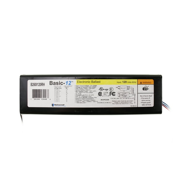 Universal B260I120RH Electronic Fluorescent Ballast, 2 Lamp, 96W T12