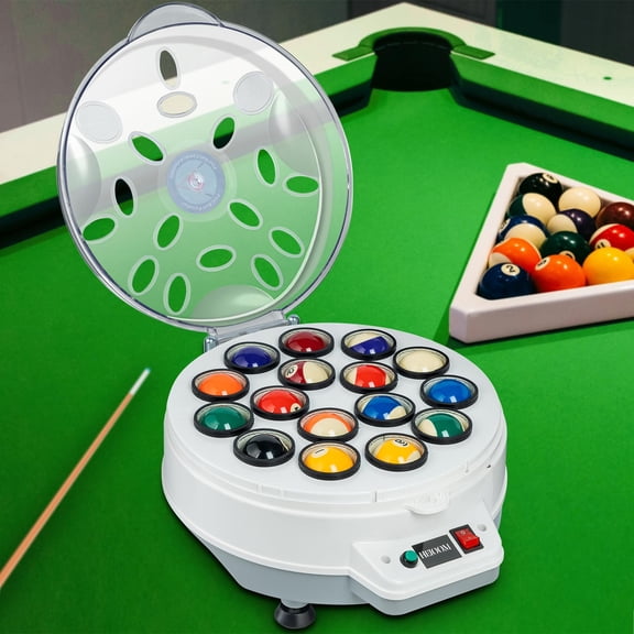 Automatic 16 Balls Billiard Cleaner, 110V Pool Ball Polishing Machine for Commercial and Residential Use for Clubs Clubhouses Gymnasiums
