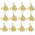 thumbnail image 1 of Jinsinto Set of 12 Christmas Tree Napkin Rings Rhinestone Christmas Napkin Ring Buckle for Christmas Wedding Dinner Table Decoration, 1 of 5