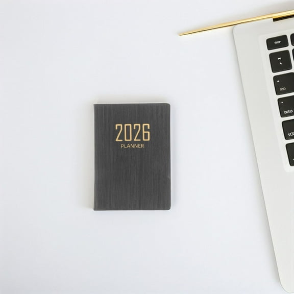 STRANDCHIC Portable Pocket Planner 2026 Black Monthly and Weekly Agenda for Home