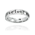 thumbnail image 4 of ELYA Jewelry Women's Laser Engraved 'True Love Waits' Steel Ring, 4 of 4