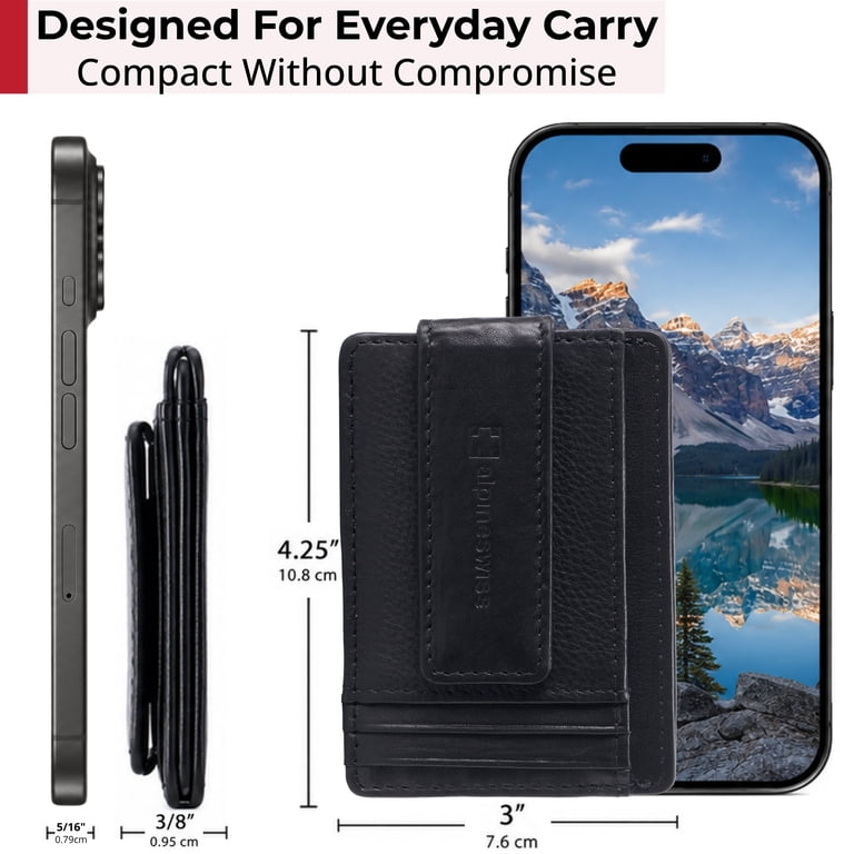Alpine Swiss Men's RFID Magnetic Money Clip Wallet photo 4
