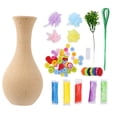 thumbnail image 1 of OUSITAID 2 Sets Flower Craft Handmade Kit Kid Vase Art Toy DIY Activity Gift Crafts, 1 of 6