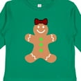 thumbnail image 4 of Inktastic Cute Gingerbread Girl with Red Plaid Bow Boys or Girls Long Sleeve Toddler T-Shirt, 4 of 5