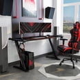 thumbnail image 3 of Furniture of America Almly Modern Metal Gaming Desk with Outlets in Black, 3 of 5