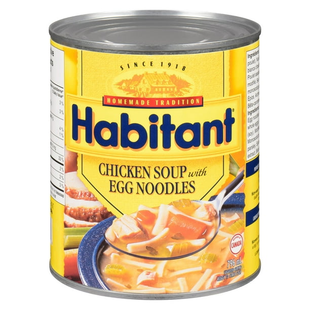 Soupe au poulet avec nouilles aux oeufs d'Habitant 796 ml