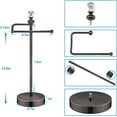 thumbnail image 2 of AUR Heavy Weighted Hand Towel Holder(with Crystal Ball) Standing Hand Towel Holder Total Height 15.7'' for Kitchen,Bathroom,Vanity,Classic Decorative Metal Hand Towel Stand,Oil Rubbed Bronze, 2 of 12