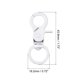 thumbnail image 2 of Cierres giratorios Unique Bargains Blanco 44mm 4uds, 2 of 7