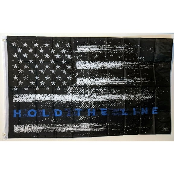 3 x 5 Hold the Line Blue Line Flag