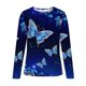 thumbnail image 4 of Puntoco Moda Mujer Cuello Redondo Manga Larga Estampado Casual Camiseta Blusa Puntoco Puntoco-1782, 4 of 5