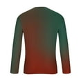 thumbnail image 4 of DAFPZW Gradient T-Shirts for Men Long Sleeve Basic Casual Shirts Fall Ombre Color Crewneck Pullover Tee Trendy Athletic Tops, 4 of 5