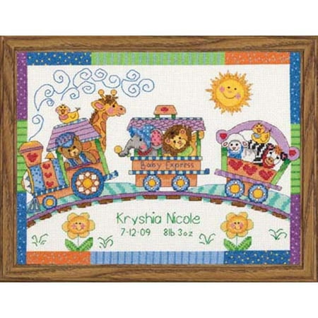 UPC: 0088677734282 | Dimensions® Baby Express Birth Record Counted Cross-Stitch Kit