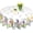 White2, variant on St. Patrick''s Day Round Tablecloth 60 Inch Green Shamrock Floral Washable Microfiber Decorative Table Covers Picnic Party