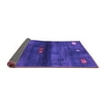 thumbnail image 2 of Ahgly Company Indoor Round Abstract Purple Contemporary Area Rugs, 7' Round, 2 of 4