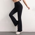 thumbnail image 3 of Sevpuikl Women High Waist Bootcut Flaring Leggings Butt Lifting Tummy Control Solid Color for Yoga Dancing Fitness(Black,XL), 3 of 5