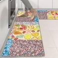 thumbnail image 2 of Kitchen Rugs Sets Of 2,Pioneer Flower Floral Print Pattern Anti Fatigue Kitchen Mat Rugs Non Slip Washable,Decorative Kitchen Floor Mats for Kitchen,Sink,Laundry,17"X47", 2 of 5