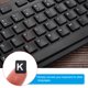 thumbnail image 5 of Etiquetas de teclado en inglés Uxcell, cubierta de teclado universal mate, fondo negro con letras blancas, paquete de 2, 5 of 5