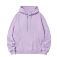 thumbnail image 2 of Men Solid Pullover Hoodie Basic Plain Hooded Sweatshirt with Drawstring Hood & Front Kangaroo Pocket 5XL, 2 of 6