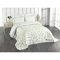 thumbnail image 3 of Ambesonne White Quilted Bedspread Set 3 Pcs, Colorful Droplet Pattern, Queen Size, Multicolor, 3 of 5