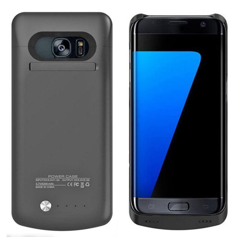 Samsung Galaxy S7 External Battery Backup Case Charger Power Bank 4200mah Stand Black Walmart Com Walmart Com