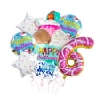 thumbnail image 1 of Globos de helado, globos de aluminio versátiles para cumpleaños infantiles de verano. Número 6, 1 of 9