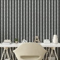 thumbnail image 3 of Ambesonne Chevron Peel & Stick Wallpaper for Home, Classic Monochrome Chevron, 13"x36", Black and White, 3 of 6