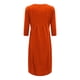 thumbnail image 3 of Vestido informal liso de mujer con cuello redondo, manga larga y largo hasta la pantorrilla - Corte holgado, material resistente, para uso diario/ocasionales, tallas M-XXXL, 3 of 4