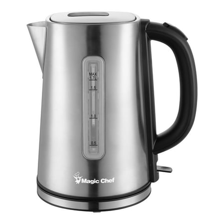 Magic Chef 7.2-Cup Electric Kettle with Cordless Pouring in Stainless