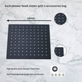 thumbnail image 3 of Rain Shower Head Black with Extension Arm 16 Inch Square Shower Head with 16 Inch Shower Arm Large Stainless Steel Rainfall Showerhead Matte Black Waterfall Full Body Coverage by, 3 of 5
