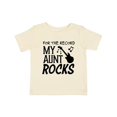 

Inktastic For the Record My Aunt Rocks Gift Baby Boy or Baby Girl T-Shirt