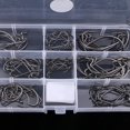 thumbnail image 3 of 80 Piezas De Anzuelos De Pesca Con Caja De Aparejos De Pesca Con Orificio, 8 Tamaños, Anzuelos De Acero Con Alto Contenido De Carbono Soledad Juego de gancho de manivela de pesca, 3 of 10
