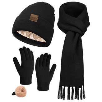 Handmade Hat and Scarf Set by BLD Wool Hat and Scarf Set Felt, Handmade Infinity Scarves, Warm  main image 4
