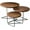 Brown, variant on First of a Kind Round Wooden Display Risers - Set of 3 Round Wire Display Risers with Wood Tops, Round Decorative Display Stand - 10" Tall Wooden Display Riser Stand for Home Patio Decoration (Brown)