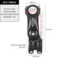 thumbnail image 2 of Adjustable Handlebar Stem Variable 60 Degree Angle Aluminum Alloy Bike Handlebar Riser Road Bike Front Fork Stem Adapter, 2 of 6