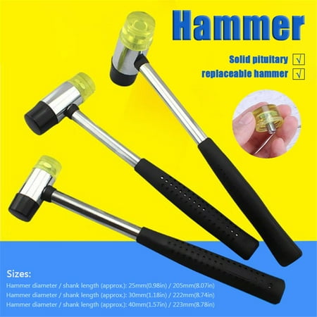 

MEGAWHEELS Double-Sided Soft Rubber Hammer Perfect Tool for Multi-Purpose Hand Tools for Hard Non-Sliding Grips Mounting Hammer