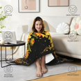 thumbnail image 4 of Vintage Floral Sunflower Wearable Blanket Hoodies for Women Men Adults Floral Lovers Soft Cozy Butterfly Sunflowers Hooded Blankets for Home Bedding Decor Birthday Gifts 50X60 Inch, 4 of 5