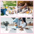 thumbnail image 4 of 3 Pack Coquette Pink Bow Tablecloth 54 x 108 Inch Plastic Wedding Baby Shower Tablecloths Disposable Christmas Rectangle Pink Bow Pattern Table Cloth for Party Dining Indoor Outdoor(White), 4 of 6