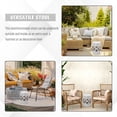 thumbnail image 4 of Outsunny 14" x 17" Ceramic Garden Stool with Double-Coin Knotted Ring Design & Strong Glazed Material, White, 4 of 9