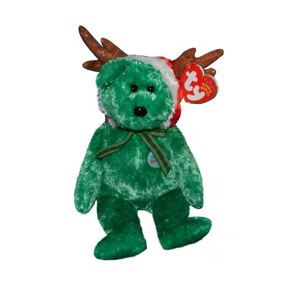 Ty Beanie Babies 2002 Holiday Teddy Green Christmas Plush