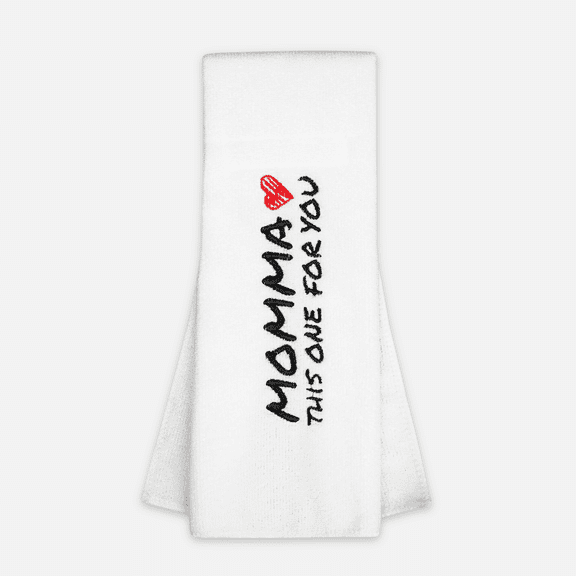 Momma White Football Towel