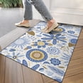 thumbnail image 4 of Blue and Yellow Pioneer Flower Door Rugs,Washable Non Slip Door Mats Indoor,Decorative Door Mats,Entry Mat Indoor for Entrance,Bedroom,Kitchen,Bathroom,17"x30", 4 of 6