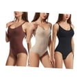 thumbnail image 4 of Body de 3 piezas para mujer, moldeador de cuerpo completo, mono con tirantes ajustables, camisola, ropa interior esculpida, tops cómodos sin costuras, XXL, 4 of 8