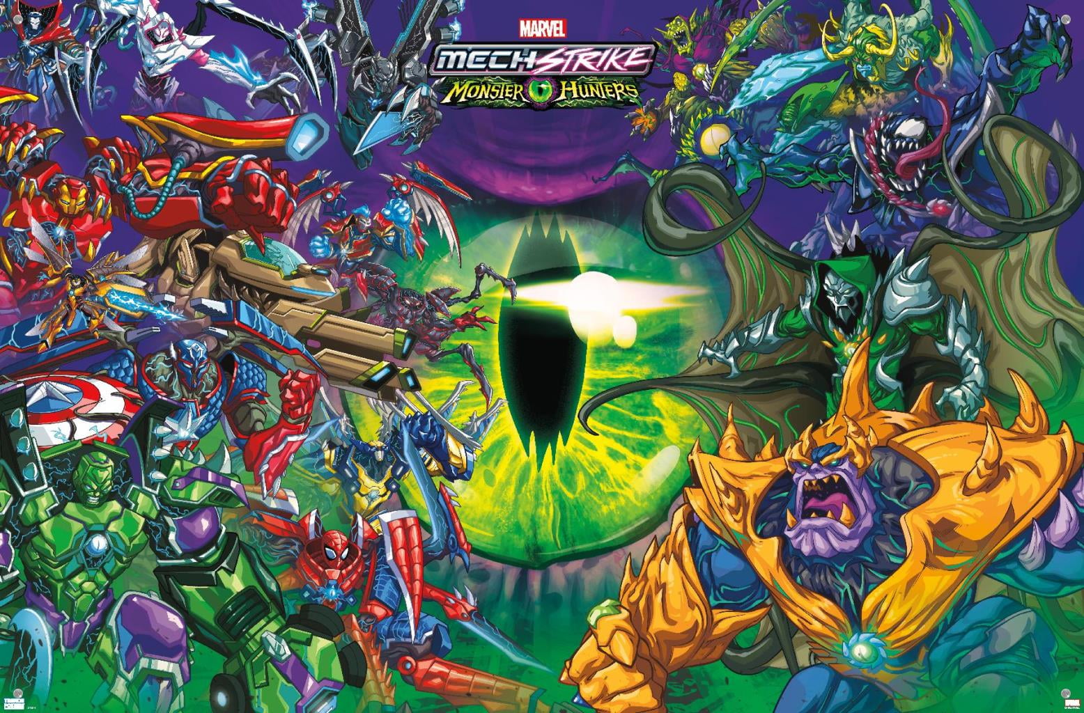 Marvel Avengers: Mechstrike Monster Hunters - Battle Wall Poster with Pushpins, 22.375" x 34"