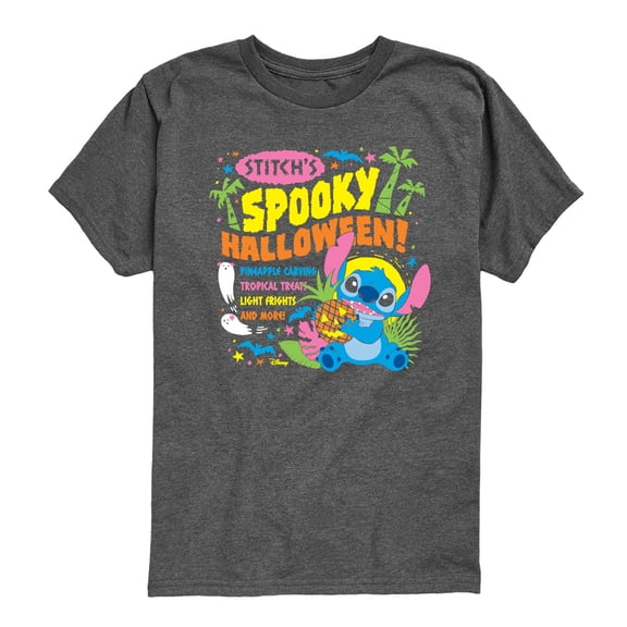 Lilo & Stitch - Spooky Halloween Boys' Short Sleeve Graphic T-Shirt