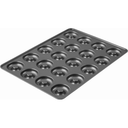Wilton Perfect Results Non-Stick Donut Pan , 20-Cavity Donut Baking Pan, Steel